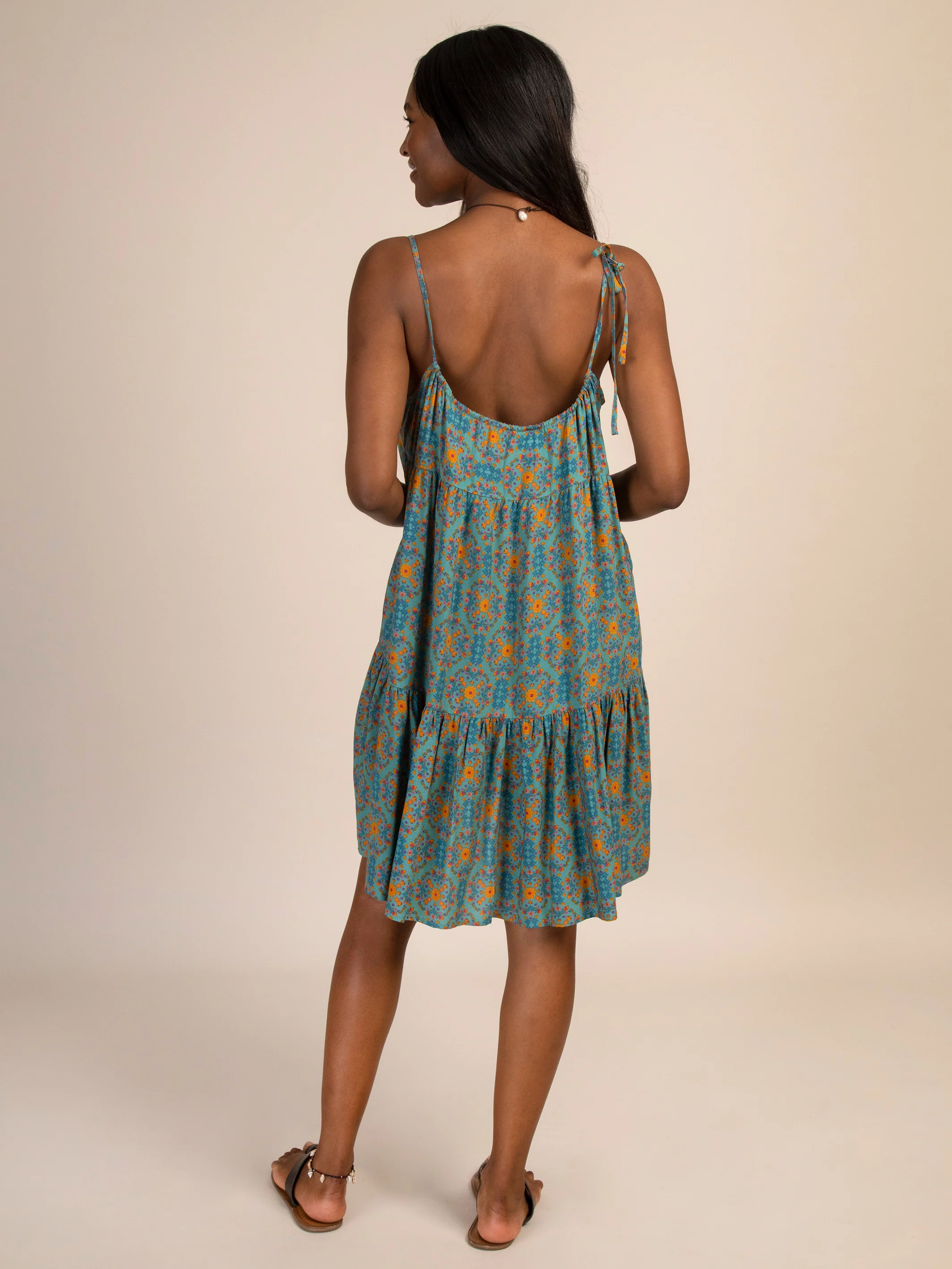 Piper Dress - Teal Floral