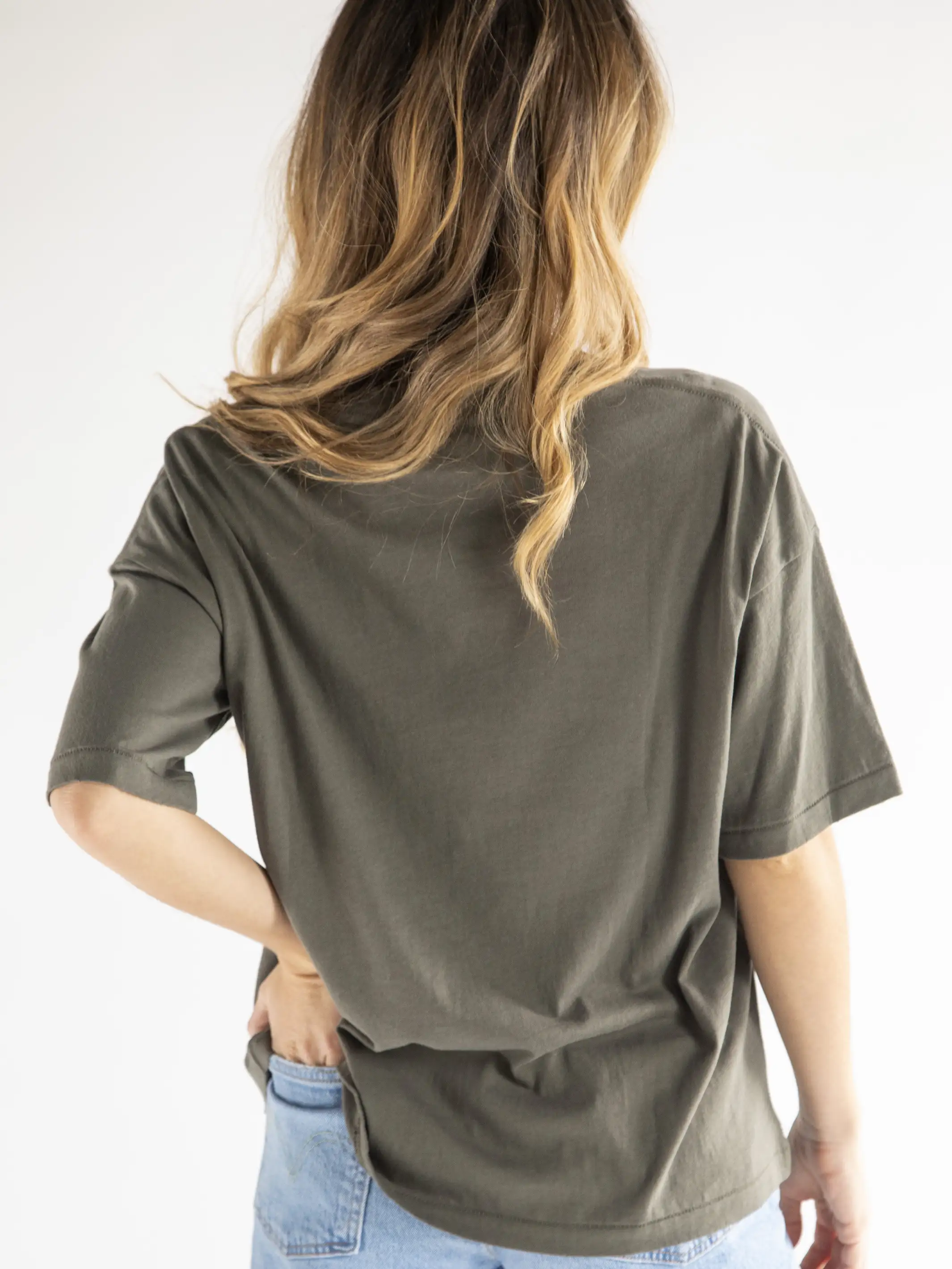 Remi Distressed Cotton Tee - Folk Flower