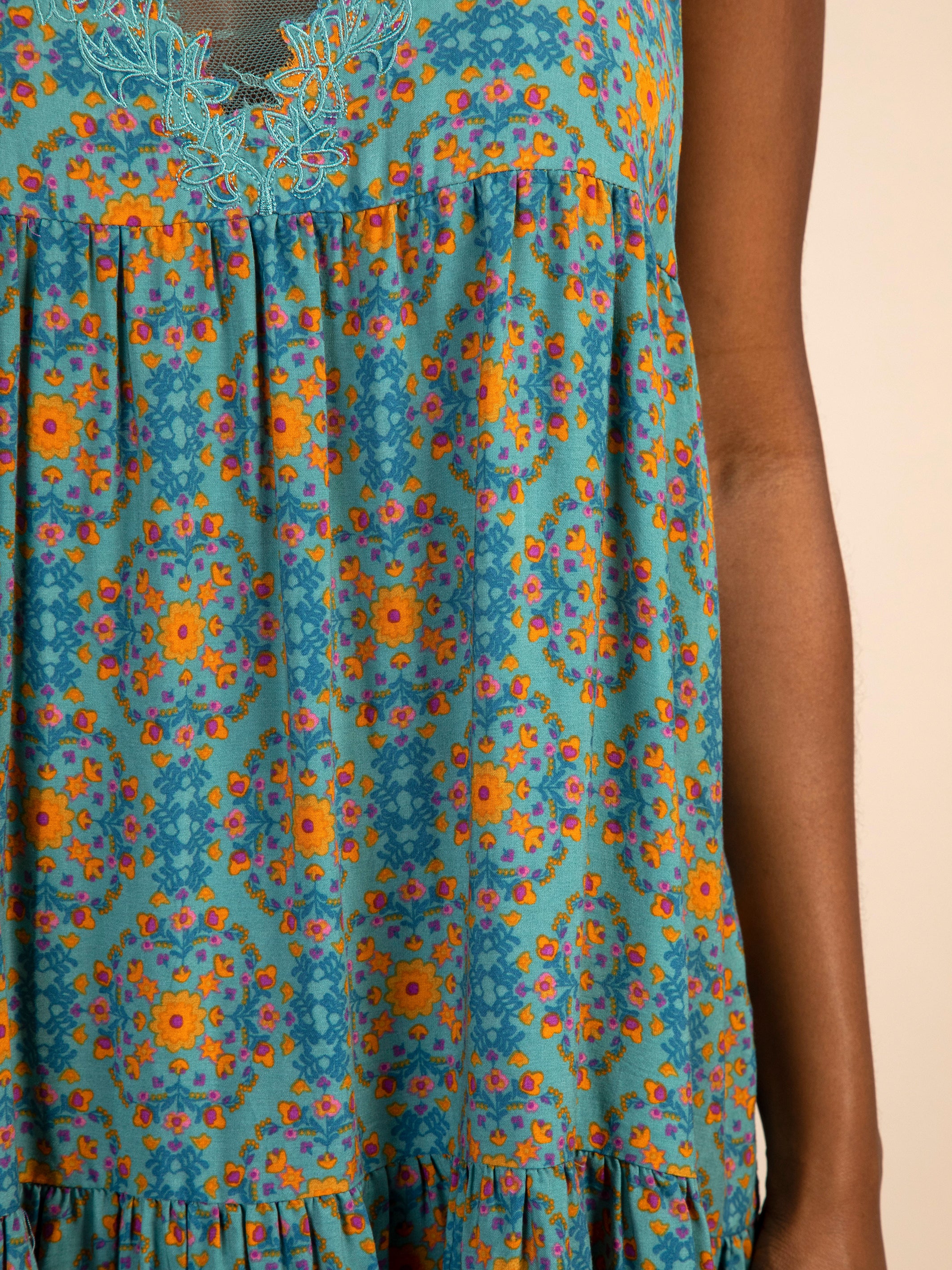 Piper Dress - Teal Floral