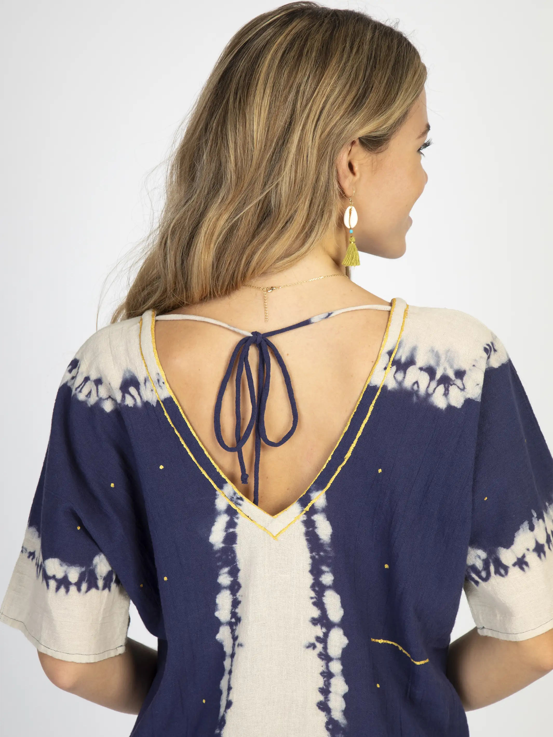 Sayulita Kaftan - Indigo