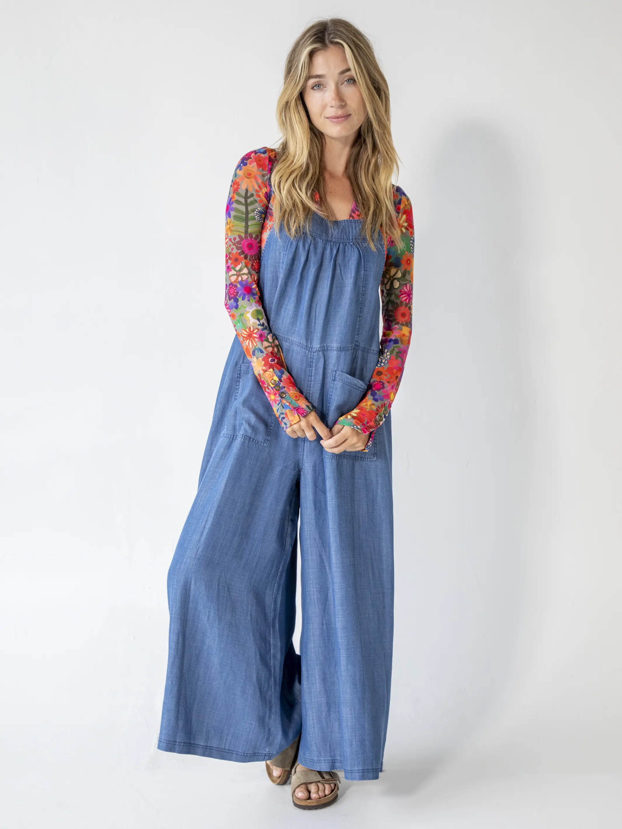 Dakota Tie Overall - Denim Blue