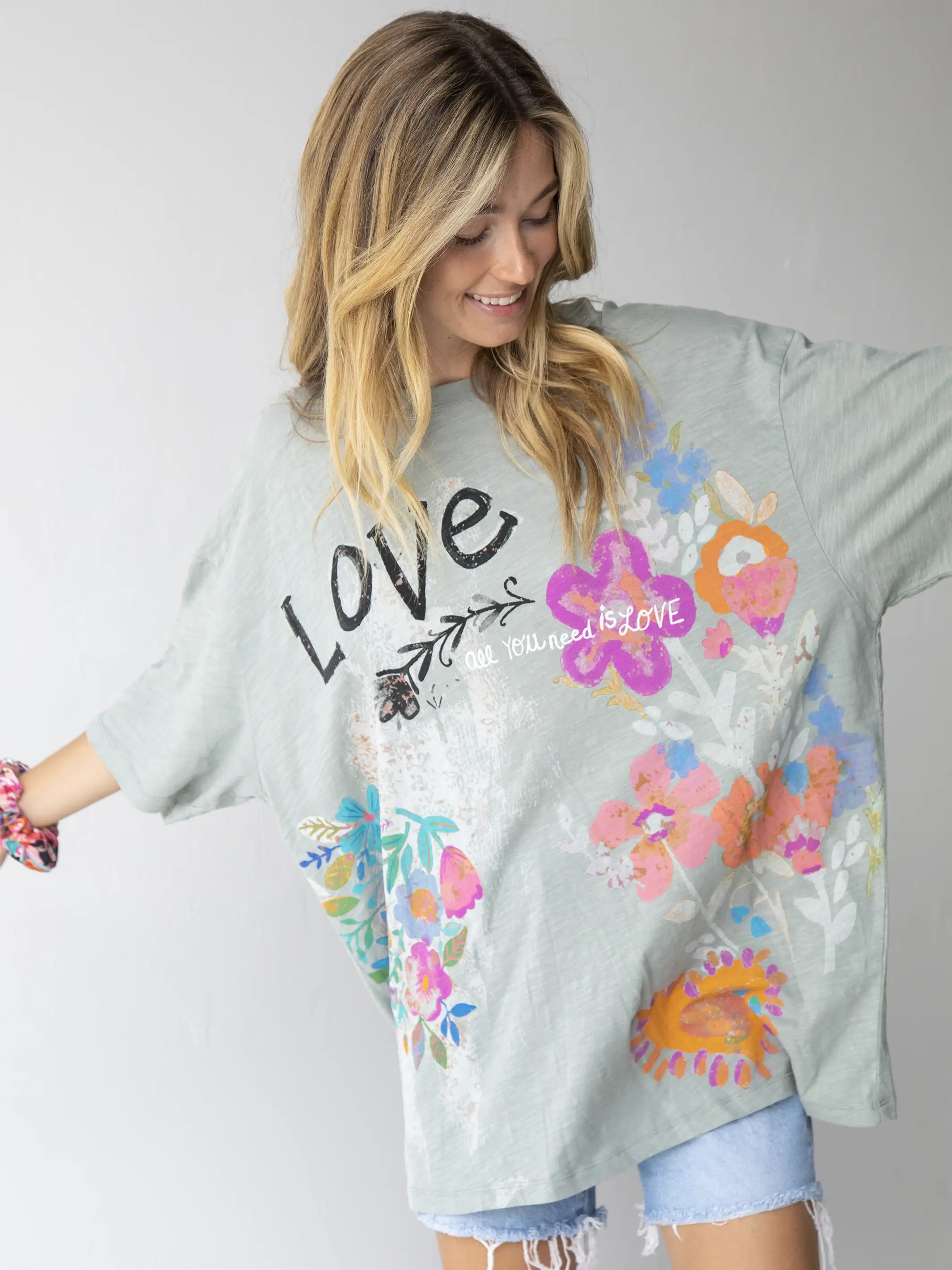 One Size Cotton Easy Tee - Love Bay